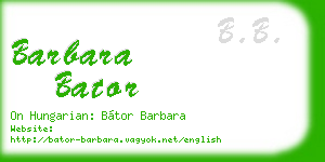 barbara bator business card